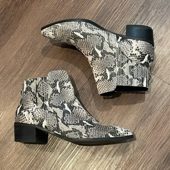 Halogen Snakeskin booties - Picture 2 of 6
